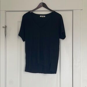 Joah Brown S/M Black V-Neck Women's Top